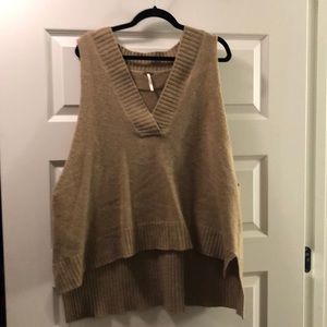 Free people lambswool swing vest - small
